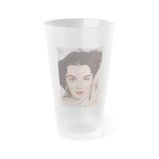 Barbara Rush #225 - Mag. Cover (Vintage Female Icon) Frosted Pint Glass 16oz 16oz Frosted - Go Mug Yourself