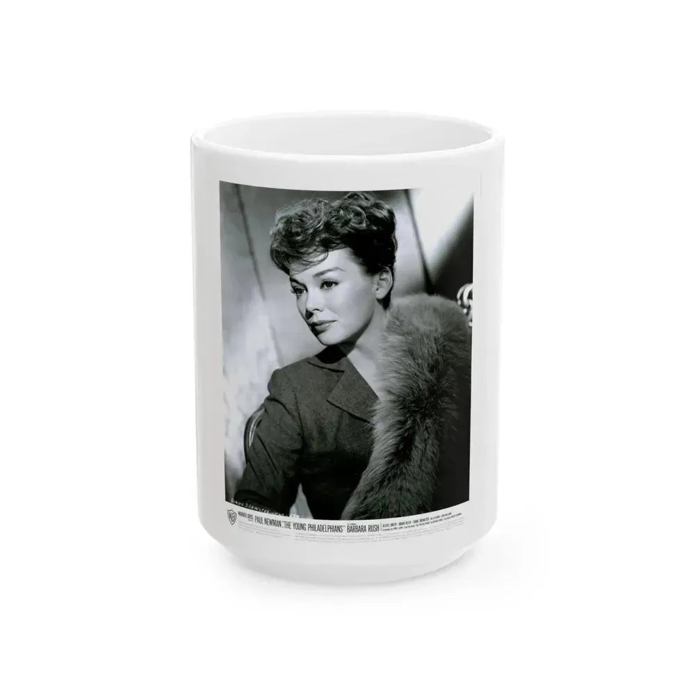 Barbara Rush #230 (Vintage Female Icon) White Coffee Mug 15oz - Go Mug Yourself