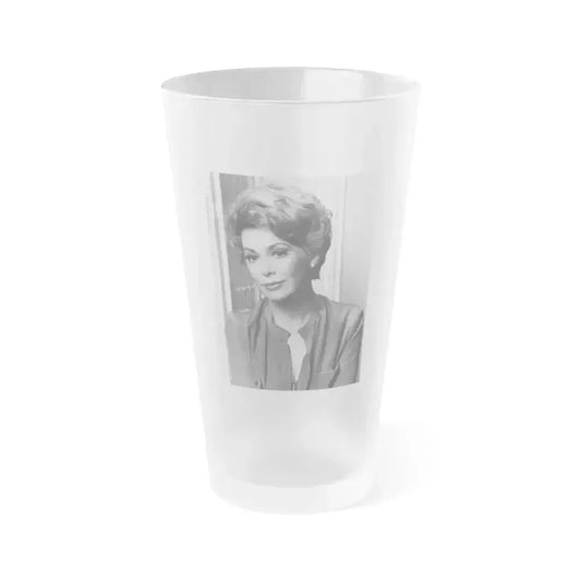 Barbara Rush #238 (Vintage Female Icon) Frosted Pint Glass 16oz 16oz Frosted - Go Mug Yourself