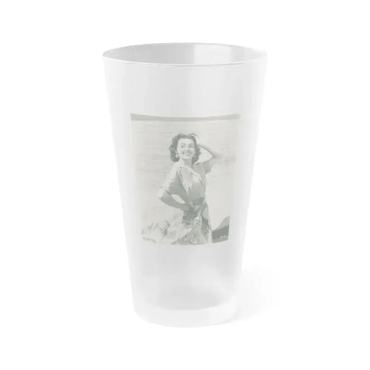 Barbara Rush #239 (Vintage Female Icon) Frosted Pint Glass 16oz 16oz Frosted - Go Mug Yourself
