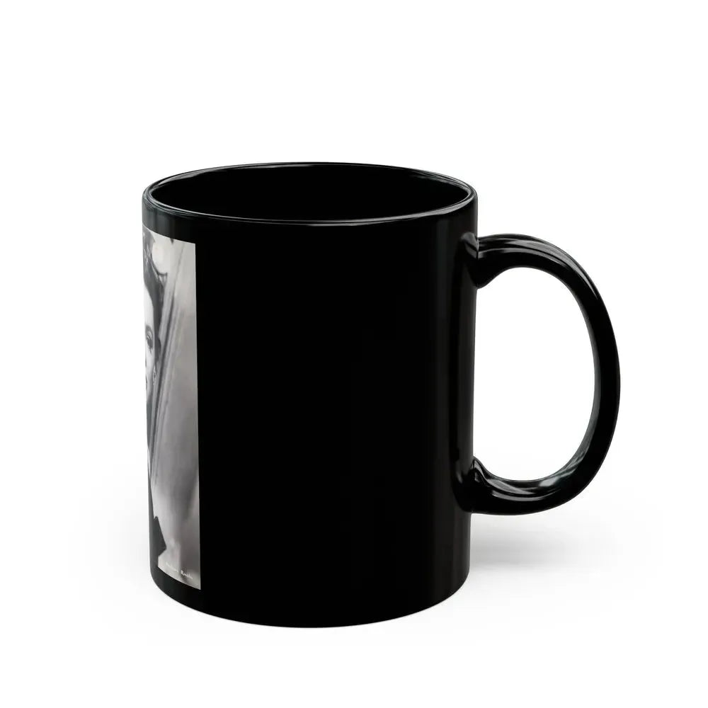 Barbara Rush #24 - Vintage 7x9 B&W Head & Shoulder Upper Body Glamour Photo from 2-19-59 (Vintage Female Icon) Black Coffee Mug - Go Mug Yourself