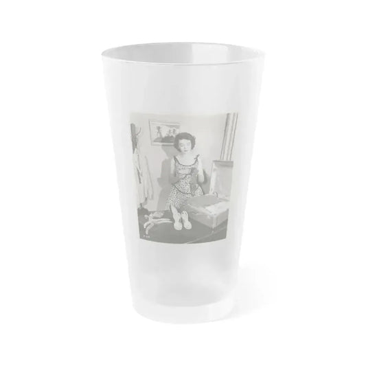 Barbara Rush #243 (Vintage Female Icon) Frosted Pint Glass 16oz 16oz Frosted - Go Mug Yourself
