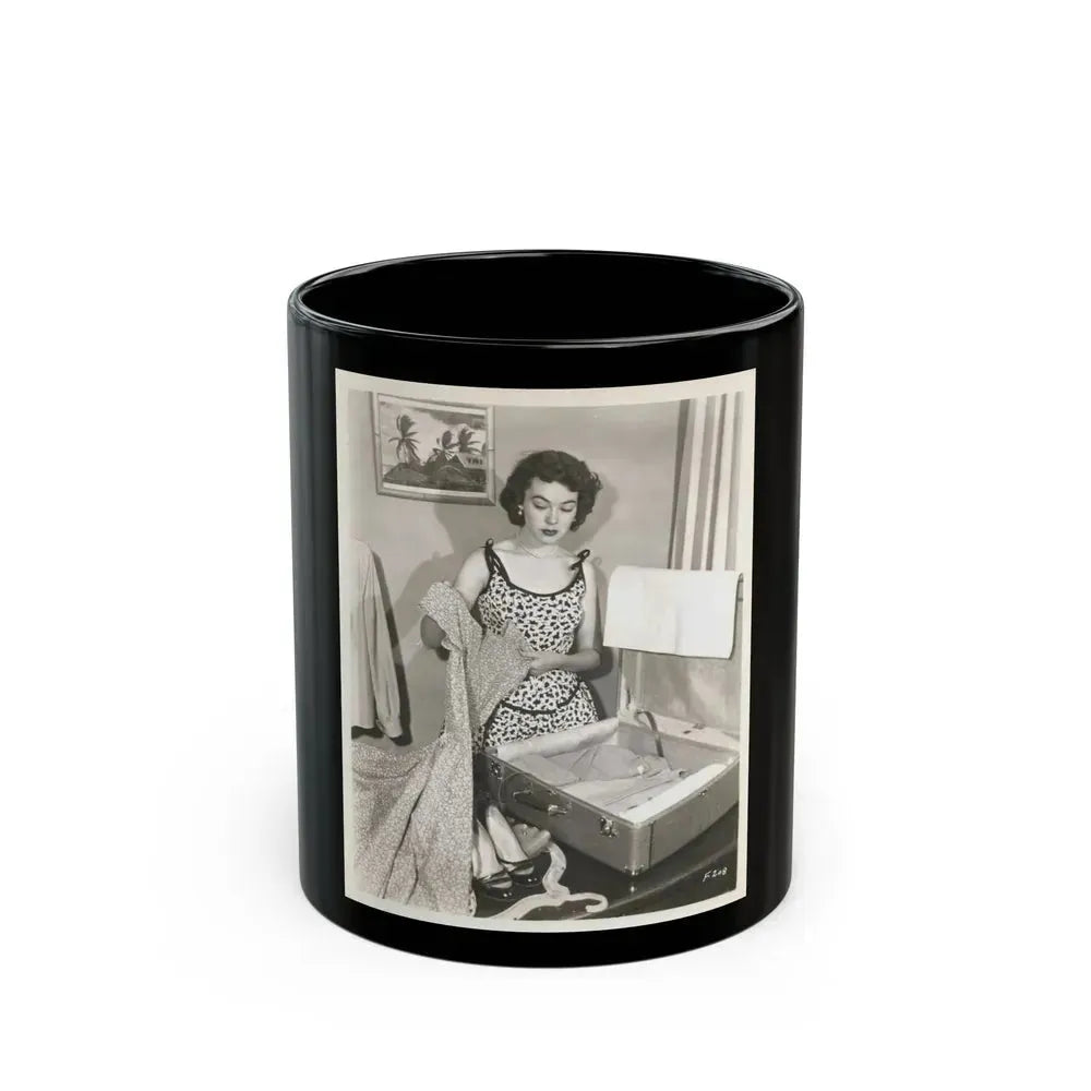 Barbara Rush #247 (Vintage Female Icon) Black Coffee Mug 11oz - Go Mug Yourself