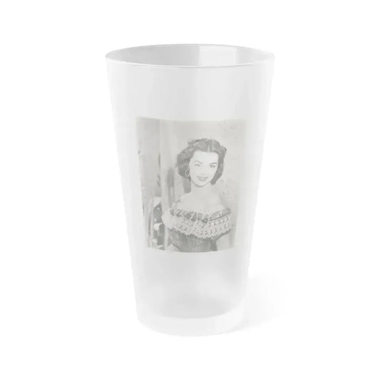 Barbara Rush #252 (Vintage Female Icon) Frosted Pint Glass 16oz 16oz Frosted - Go Mug Yourself