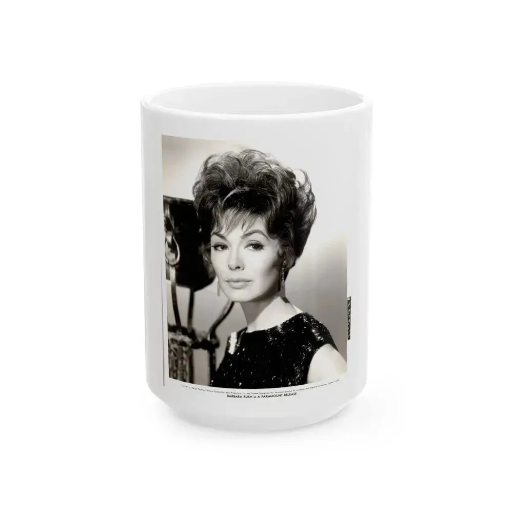 Barbara Rush #44 (Vintage Female Icon) White Coffee Mug 15oz - Go Mug Yourself