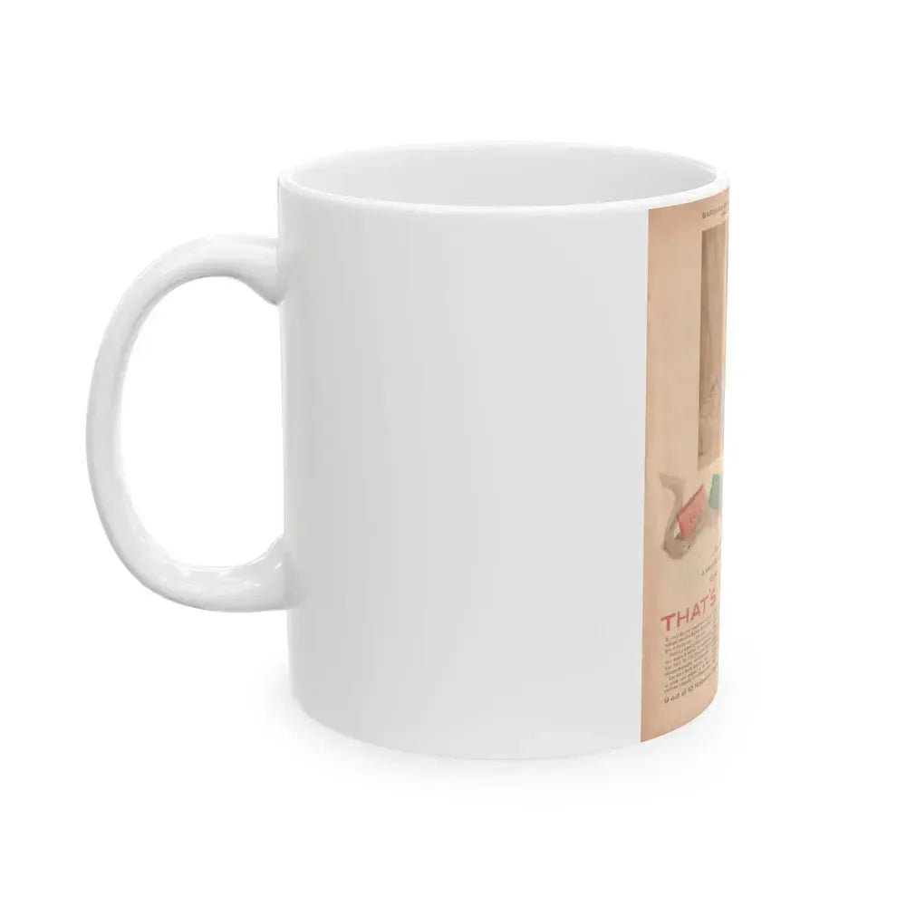 Barbara Rush #49 - Lux Soap Add (Vintage Female Icon) White Coffee Mug - Go Mug Yourself