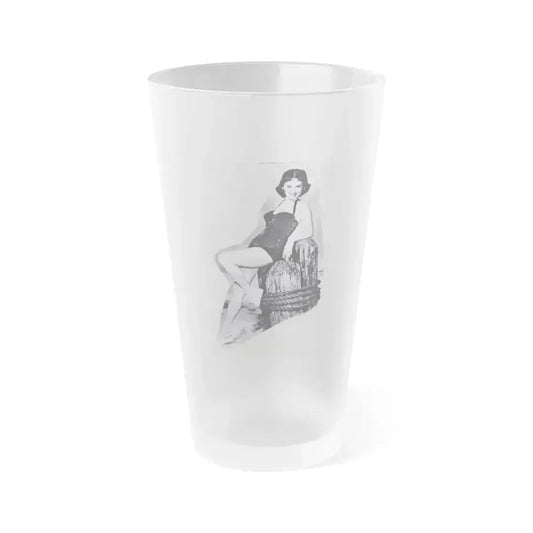 Barbara Rush #54 (Vintage Female Icon) Frosted Pint Glass 16oz 16oz Frosted - Go Mug Yourself