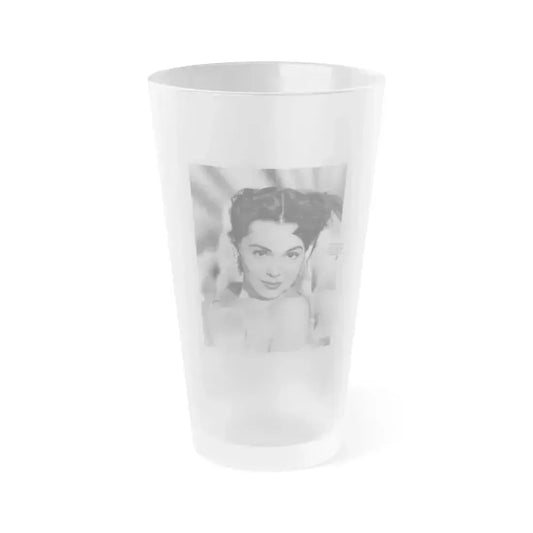 Barbara Rush #63 (Vintage Female Icon) Frosted Pint Glass 16oz 16oz Frosted - Go Mug Yourself