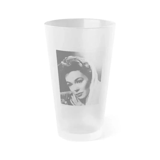 Barbara Rush #85 (Vintage Female Icon) Frosted Pint Glass 16oz 16oz Frosted - Go Mug Yourself
