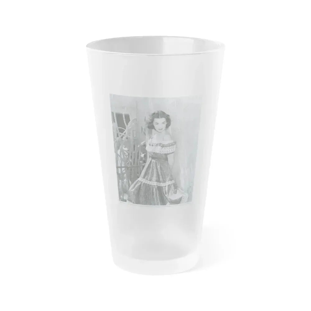 Barbara Rush #93 (Vintage Female Icon) Frosted Pint Glass 16oz 16oz Frosted - Go Mug Yourself
