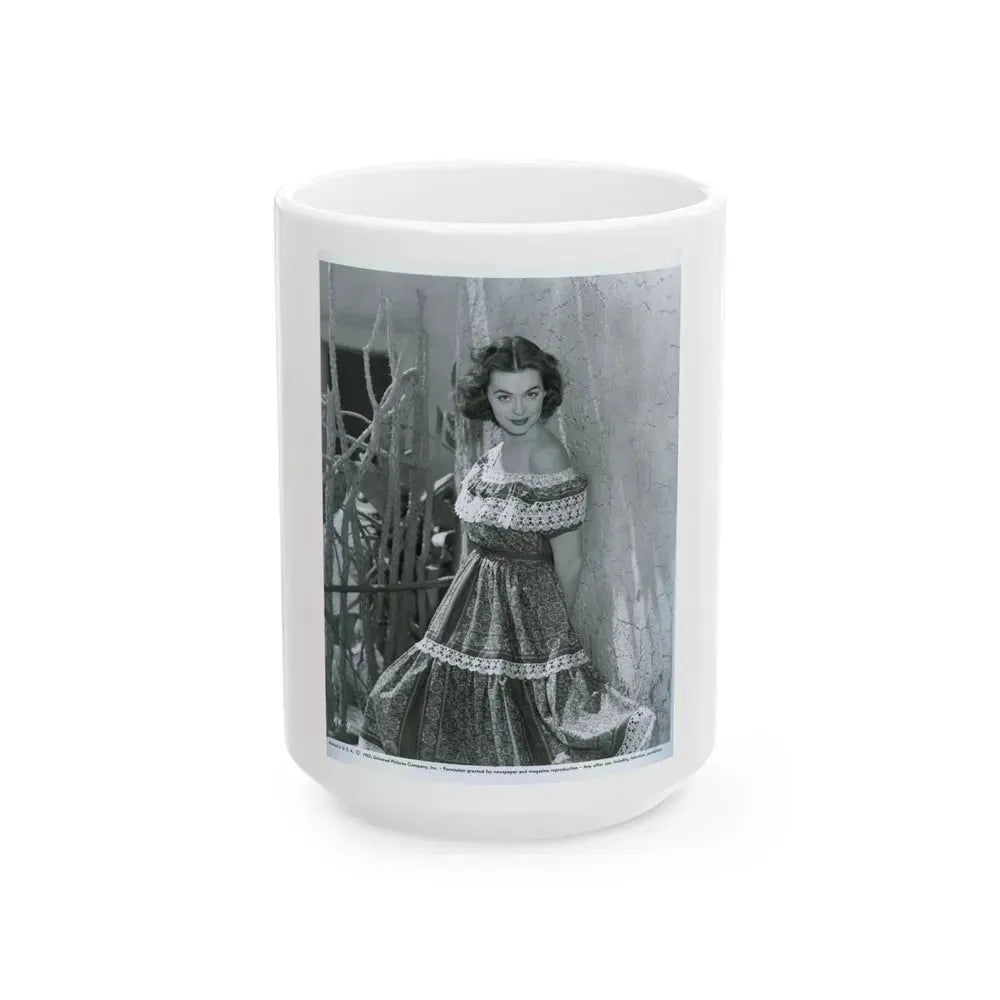 Barbara Rush #93 (Vintage Female Icon) White Coffee Mug 15oz - Go Mug Yourself