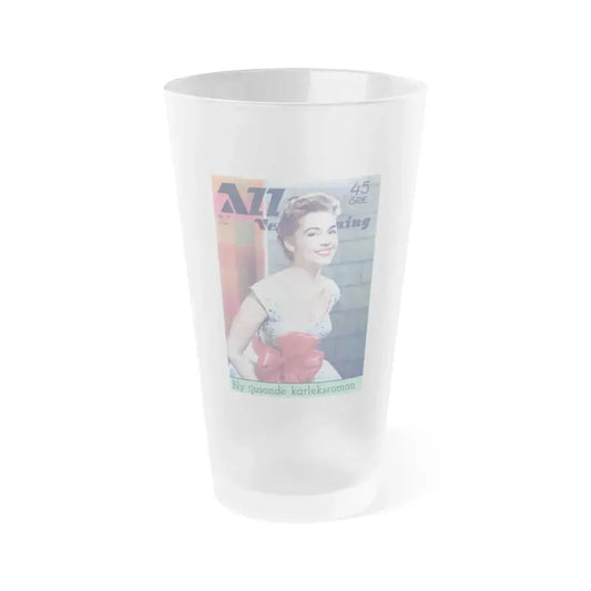 Barbara Rush #94 - Mag. Cover (Vintage Female Icon) Frosted Pint Glass 16oz 16oz Frosted - Go Mug Yourself