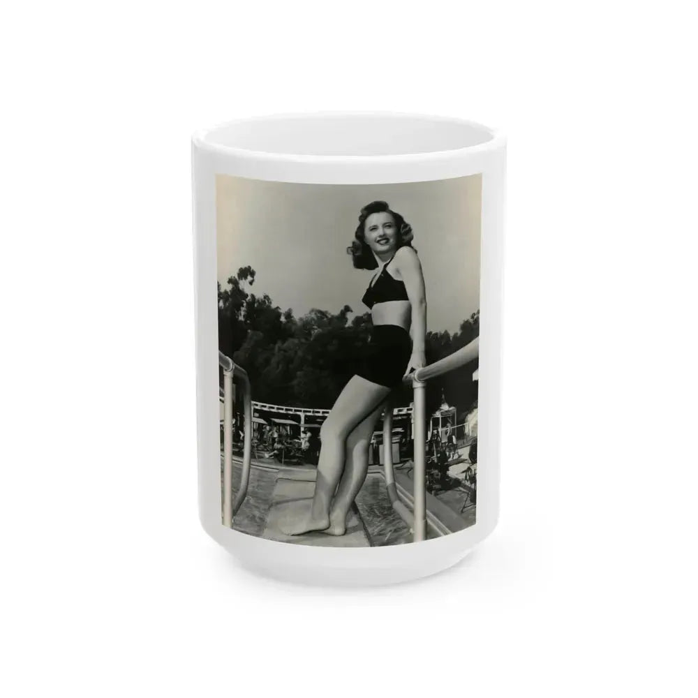 Barbara Stanwyck #163 (Vintage Female Icon) White Coffee Mug 15oz - Go Mug Yourself
