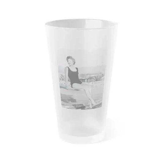 Barbara Stanwyck #164 (Vintage Female Icon) Frosted Pint Glass 16oz 16oz Frosted - Go Mug Yourself