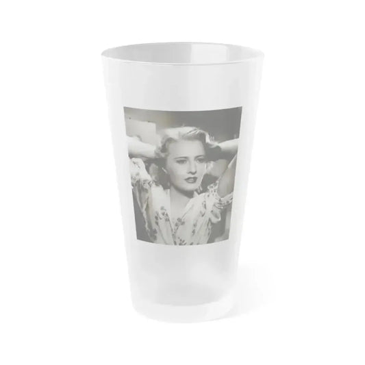 Barbara Stanwyck #176 (Vintage Female Icon) Frosted Pint Glass 16oz 16oz Frosted - Go Mug Yourself