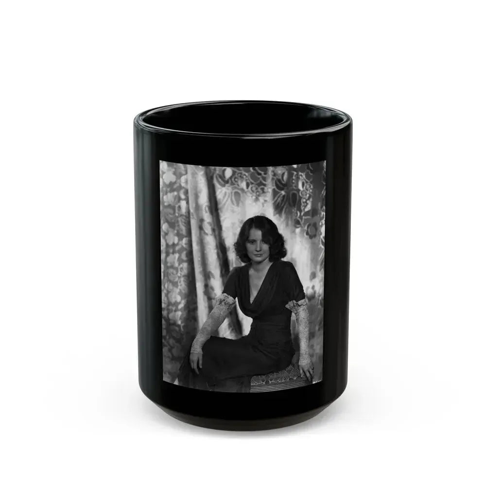 Barbara Stanwyck #184 (Vintage Female Icon) Black Coffee Mug 15oz - Go Mug Yourself