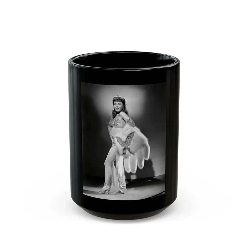 Barbara Stanwyck #190 (Vintage Female Icon) Black Coffee Mug 15oz - Go Mug Yourself