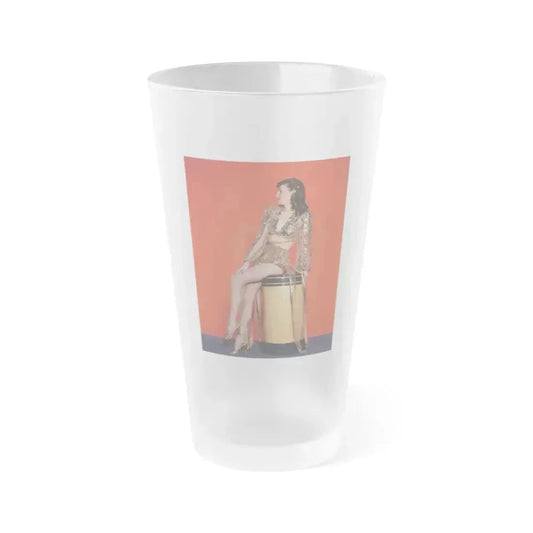 Barbara Stanwyck #202 (Vintage Female Icon) Frosted Pint Glass 16oz 16oz Frosted - Go Mug Yourself