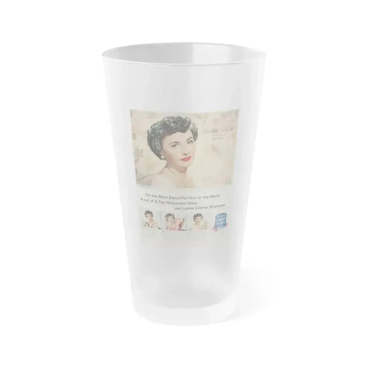 Barbara Stanwyck #210 - Magazine Add (Vintage Female Icon) Frosted Pint Glass 16oz 16oz Frosted - Go Mug Yourself