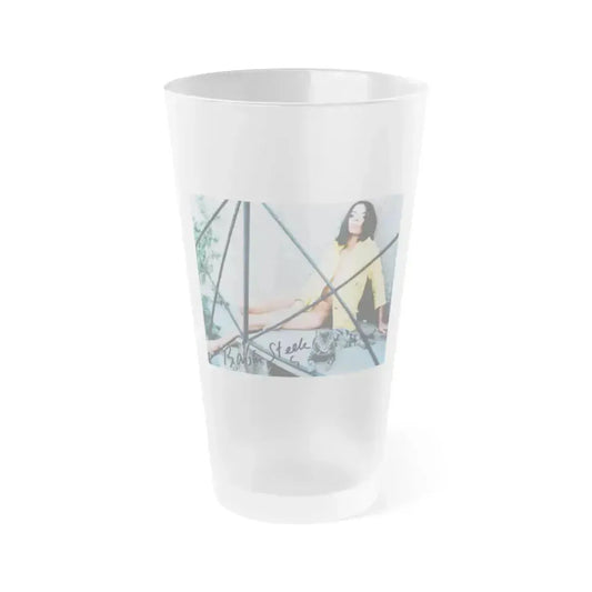 Barbara Steele #17 (Vintage Female Icon) Frosted Pint Glass 16oz 16oz Frosted - Go Mug Yourself