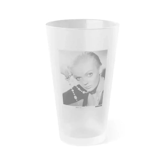 Barbara Steele #30 (Vintage Female Icon) Frosted Pint Glass 16oz 16oz Frosted - Go Mug Yourself