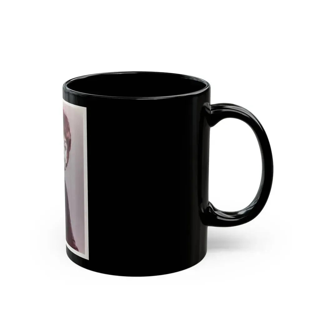Barbara Steele #45 (Vintage Female Icon) Black Coffee Mug - Go Mug Yourself