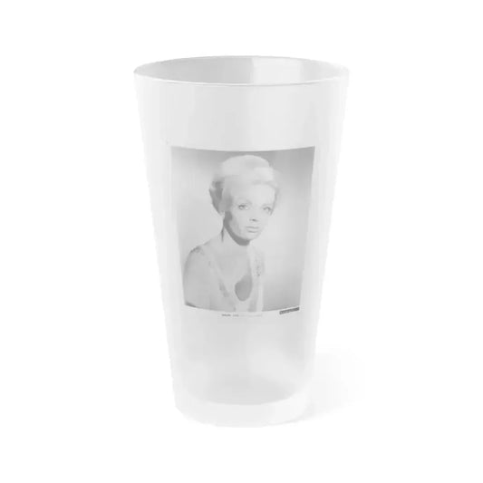 Barbara Steele #51 (Vintage Female Icon) Frosted Pint Glass 16oz 16oz Frosted - Go Mug Yourself