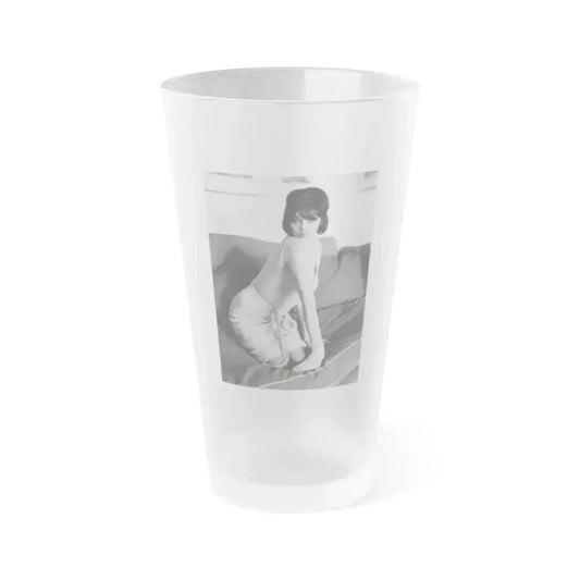 Barbara Steele #52 (Vintage Female Icon) Frosted Pint Glass 16oz 16oz Frosted - Go Mug Yourself