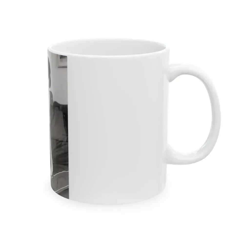 Barbara Steele #52 (Vintage Female Icon) White Coffee Mug - Go Mug Yourself