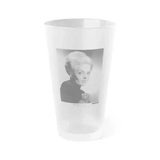 Barbara Steele #55 (Vintage Female Icon) Frosted Pint Glass 16oz 16oz Frosted - Go Mug Yourself
