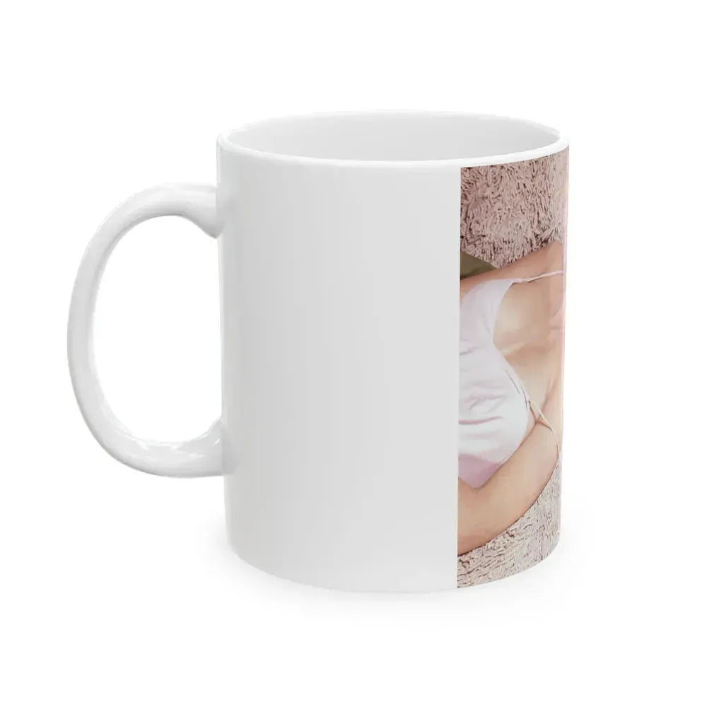 Barbara Steele #60 (Vintage Female Icon) White Coffee Mug - Go Mug Yourself