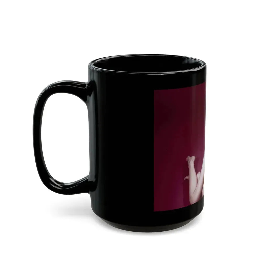 Barbara Steele #61 (Vintage Female Icon) Black Coffee Mug - Go Mug Yourself