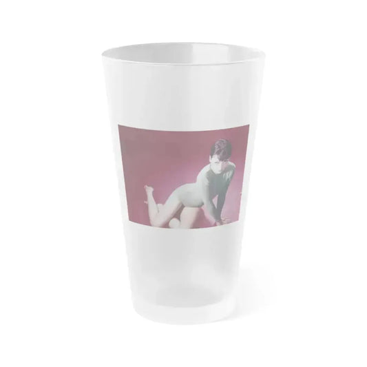 Barbara Steele #61 (Vintage Female Icon) Frosted Pint Glass 16oz 16oz Frosted - Go Mug Yourself