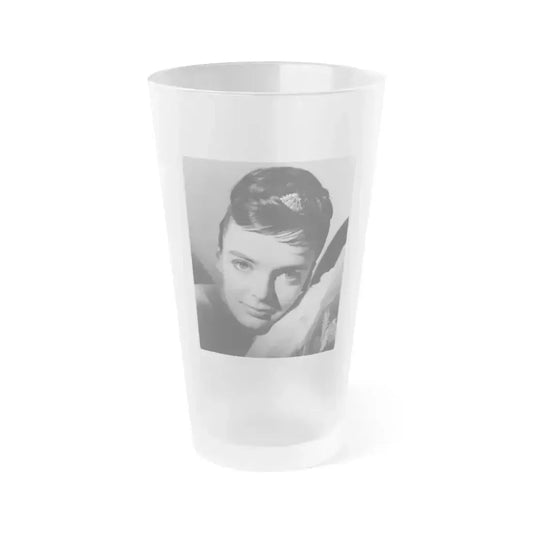 Barbara Steele #64 (Vintage Female Icon) Frosted Pint Glass 16oz 16oz Frosted - Go Mug Yourself