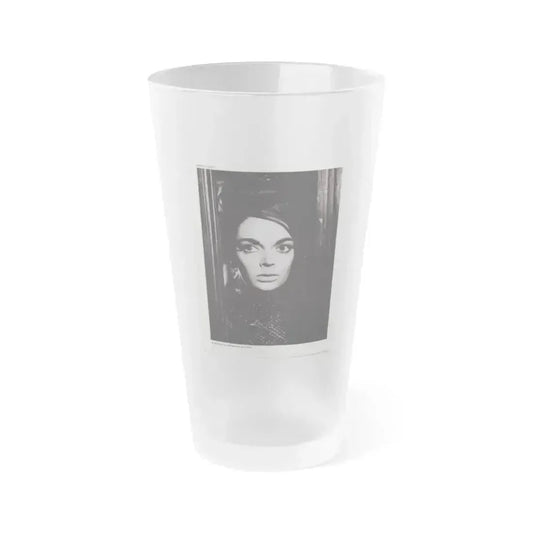 Barbara Steele #68 (Vintage Female Icon) Frosted Pint Glass 16oz 16oz Frosted - Go Mug Yourself