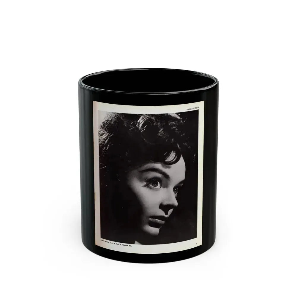 Barbara Steele #69 (Vintage Female Icon) Black Coffee Mug 11oz - Go Mug Yourself