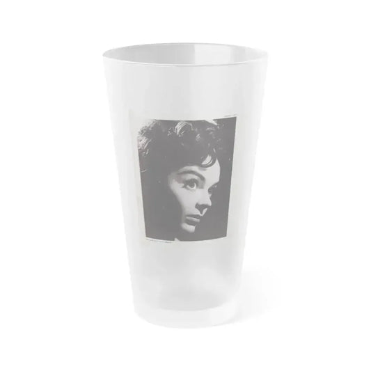 Barbara Steele #69 (Vintage Female Icon) Frosted Pint Glass 16oz 16oz Frosted - Go Mug Yourself