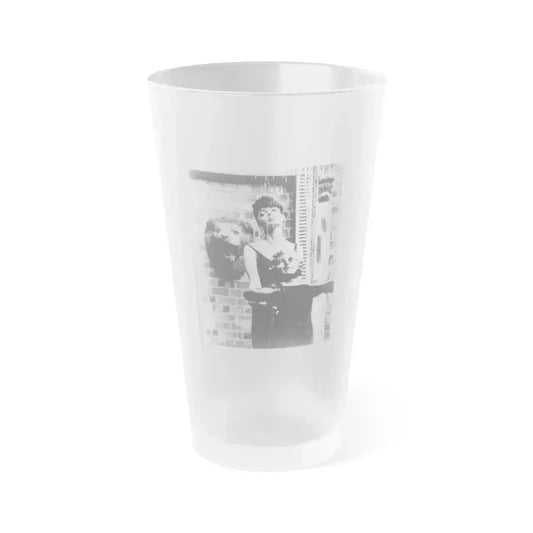 Barbara Steele #76 (Vintage Female Icon) Frosted Pint Glass 16oz 16oz Frosted - Go Mug Yourself