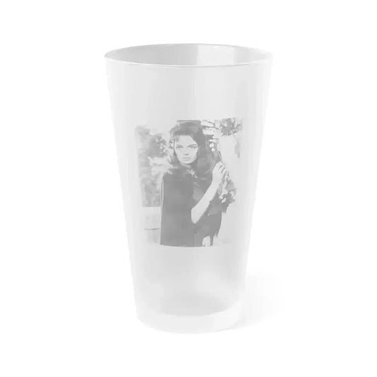 Barbara Steele #78 (Vintage Female Icon) Frosted Pint Glass 16oz 16oz Frosted - Go Mug Yourself