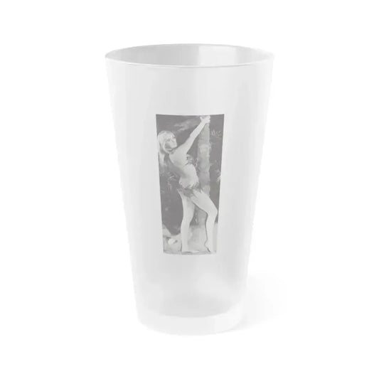 Barbara Valentin #07 (Vintage Female Icon) Frosted Pint Glass 16oz 16oz Frosted - Go Mug Yourself