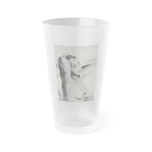 Barbara Valentin #09 - Topless (Vintage Female Icon) Frosted Pint Glass 16oz 16oz Frosted - Go Mug Yourself