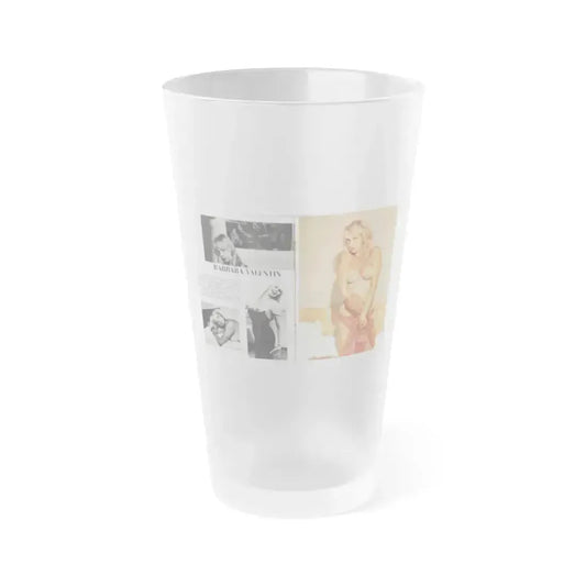 Barbara Valentin #35 - 3 Topless Pics (Vintage Female Icon) Frosted Pint Glass 16oz 16oz Frosted - Go Mug Yourself