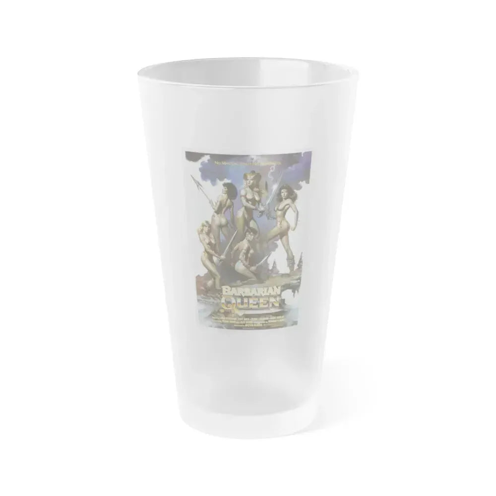 BARBARIAN QUEEN 1985 Movie Poster - Frosted Pint Glass 16oz 16oz Frosted - Go Mug Yourself