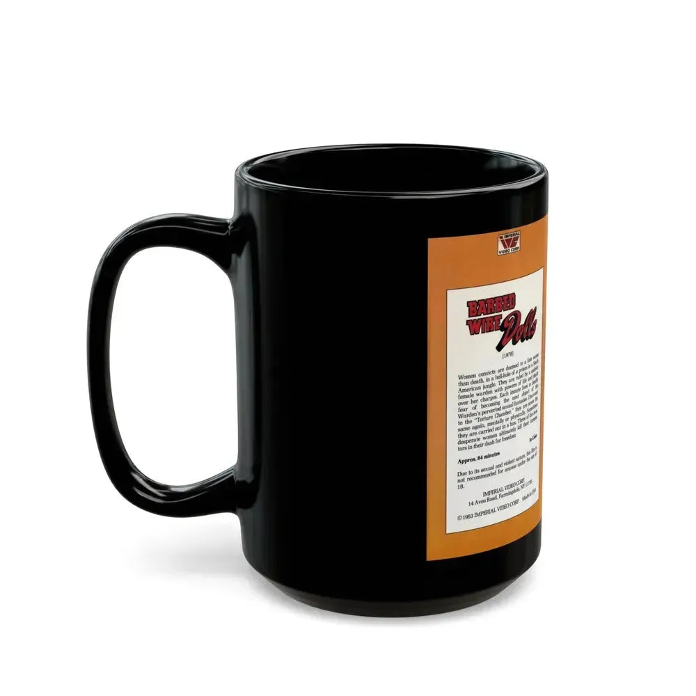 BARBED WIRE DOLLS (VHS COVER) - Black Coffee Mug - Go Mug Yourself