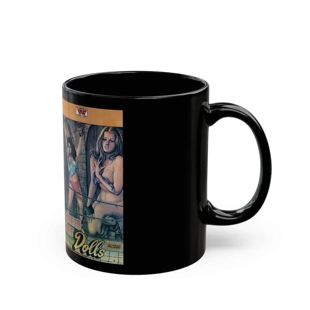 BARBED WIRE DOLLS (VHS COVER) - Black Coffee Mug - Go Mug Yourself