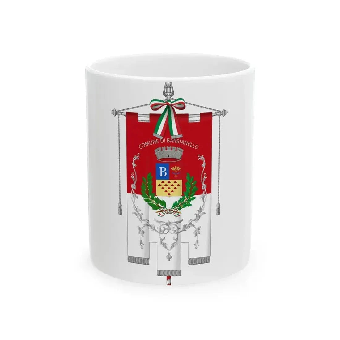 Barbianello-Gonfalone (Italy) White Coffee Mug 11oz - Go Mug Yourself
