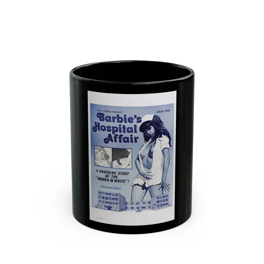 BARBIE'S HOSPITAL AFFAIR 1970 Movie Poster - Black Coffee Mug 11oz - Go Mug Yourself