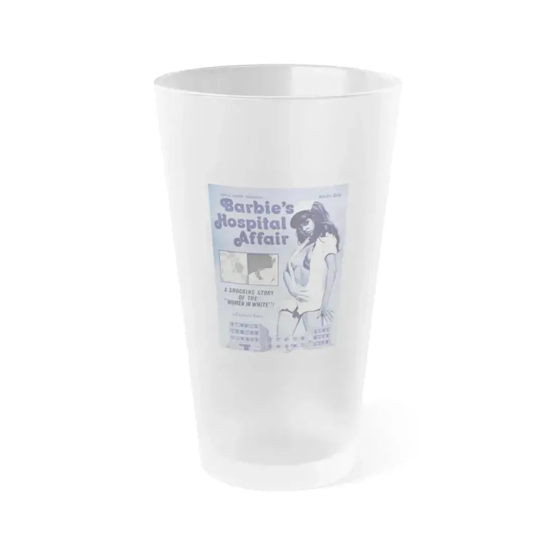 BARBIE'S HOSPITAL AFFAIR 1970 Movie Poster - Frosted Pint Glass 16oz 16oz Frosted - Go Mug Yourself