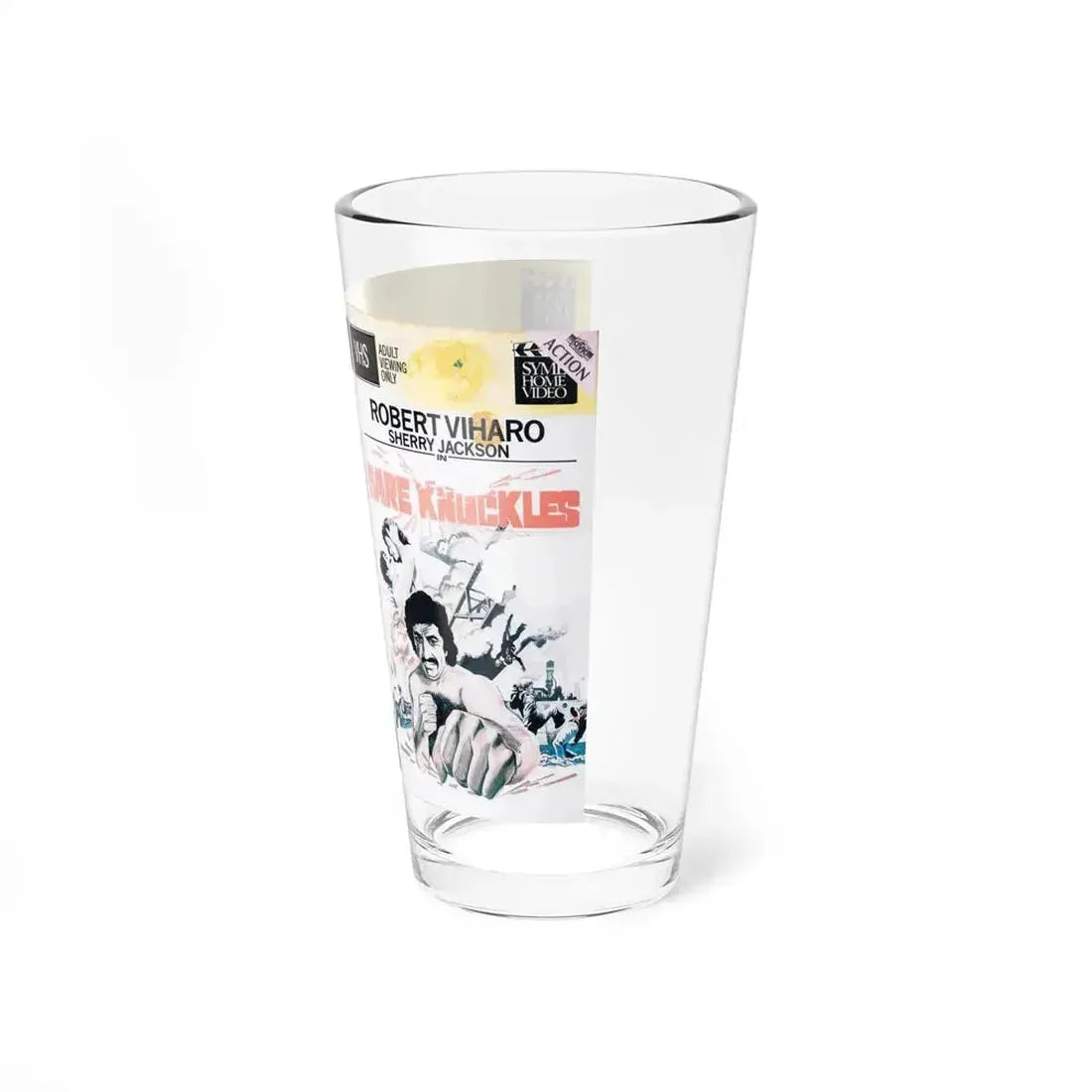 BARE KNUCKLES (VHS COVER) Pint Glass 16oz - Go Mug Yourself