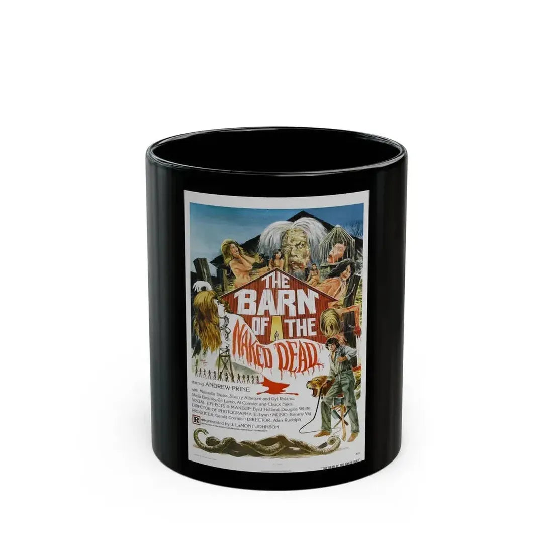 BARN OF THE NAKED DEAD 1974 Movie Poster - Black Coffee Mug 11oz - Go Mug Yourself